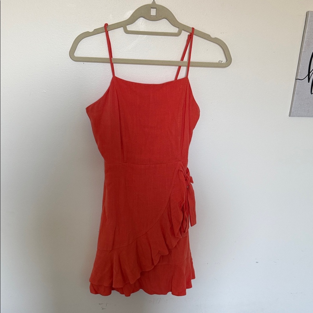 Altar'd State Vibrant Orange Mini Dress